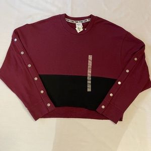 Pink VS | Burgundy Sweatshirt Large
